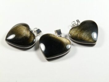 Serduszko ze złotego obsydianu