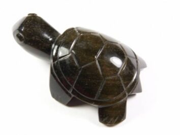 Żółwik ze złotego obsydianu