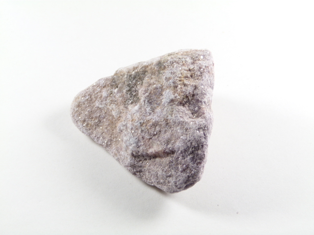 lepidolit, fioletowy kamień naturalny, surowy, bez szlifowania, kolor jasny, liliowy, drobne, błyszczące punkciki