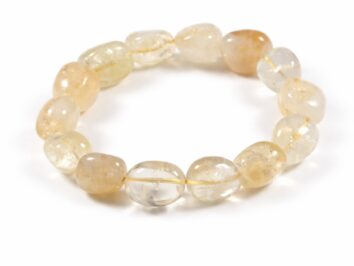 Bransoletka cytryn z naturalnych kamieni w jasnych, słonecznych odcieniach